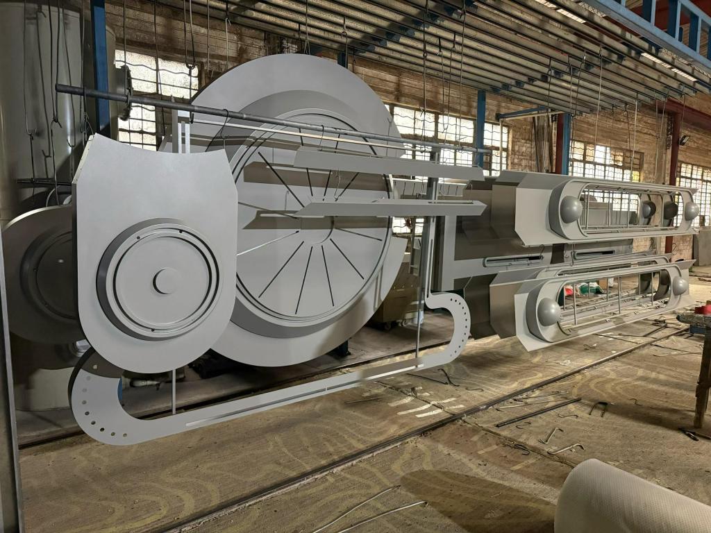 Changjintai powder coating production equipment for custom metal products and stainless steel fabrication projects.