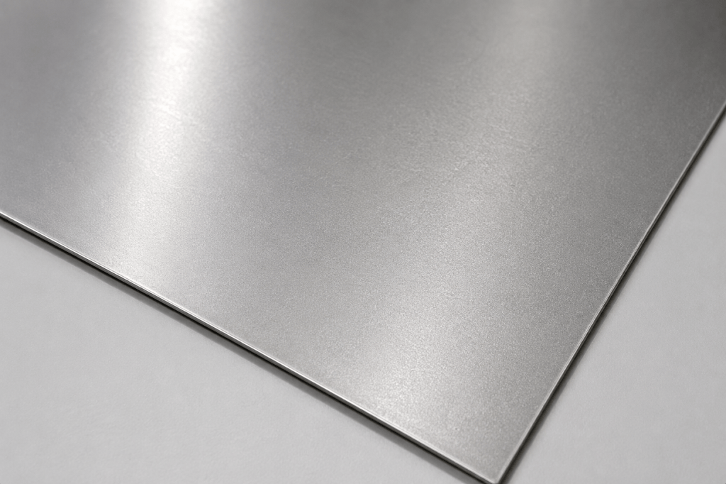 2B stainless steel sheet with a smooth matte surface and uniform low-reflective finish. A smooth, cold-rolled stainless steel finish with a clean and uniform appearance for a wide range of applications.