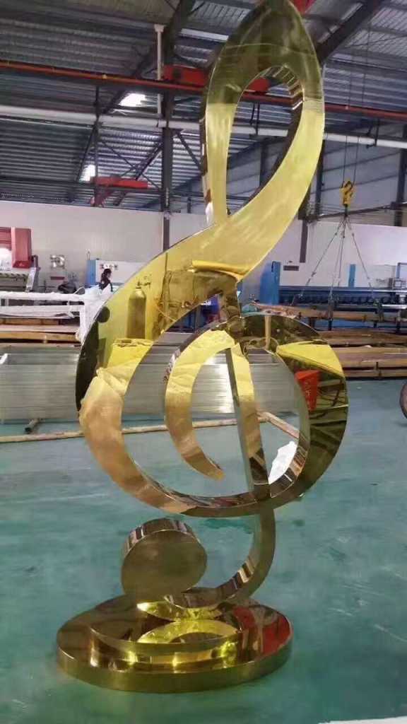 Gold electroplated custom metal sculpture