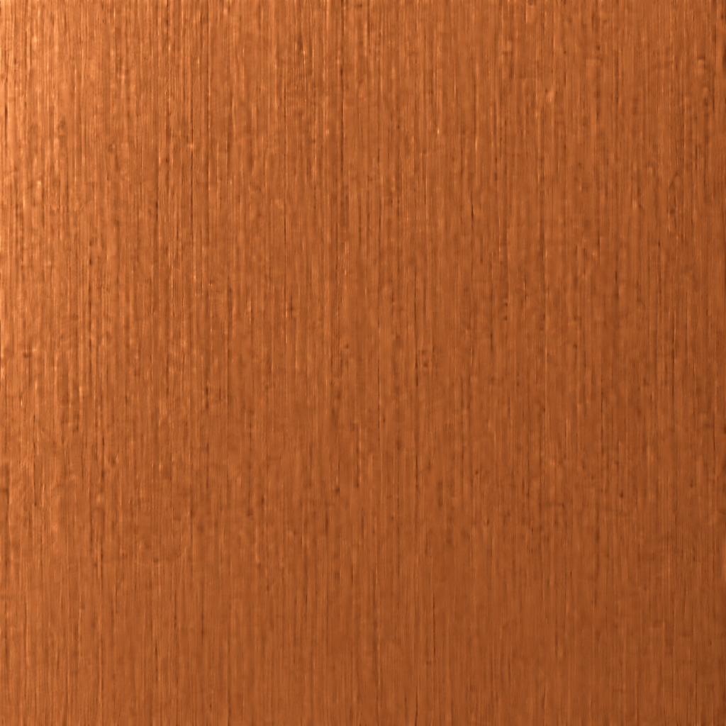 Flame orange brushed stainless steel color sample