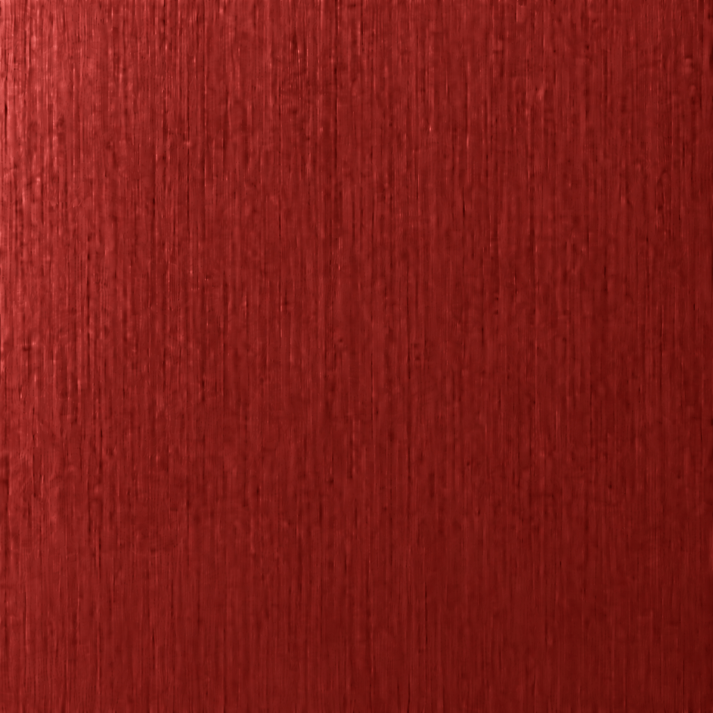 Red brushed stainless steel color sample