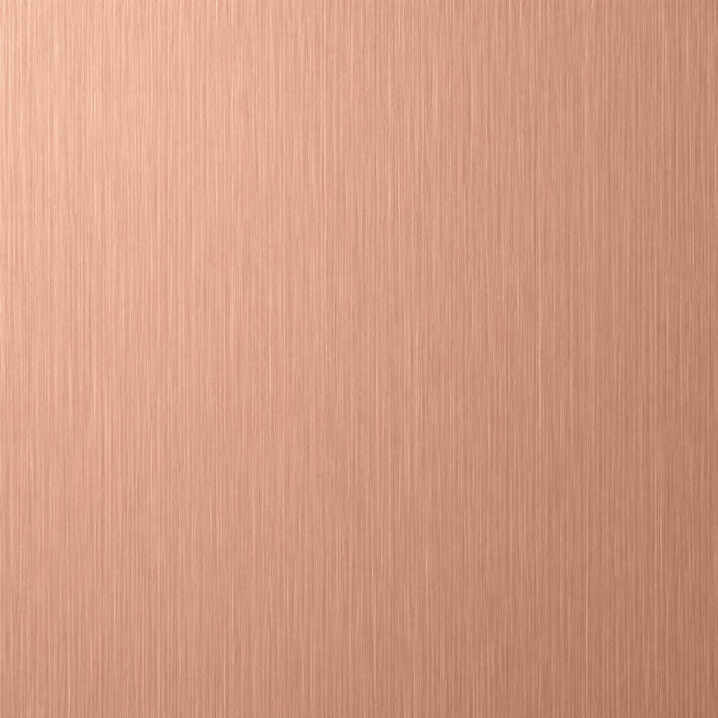 Rose gold brushed stainless steel color sample
