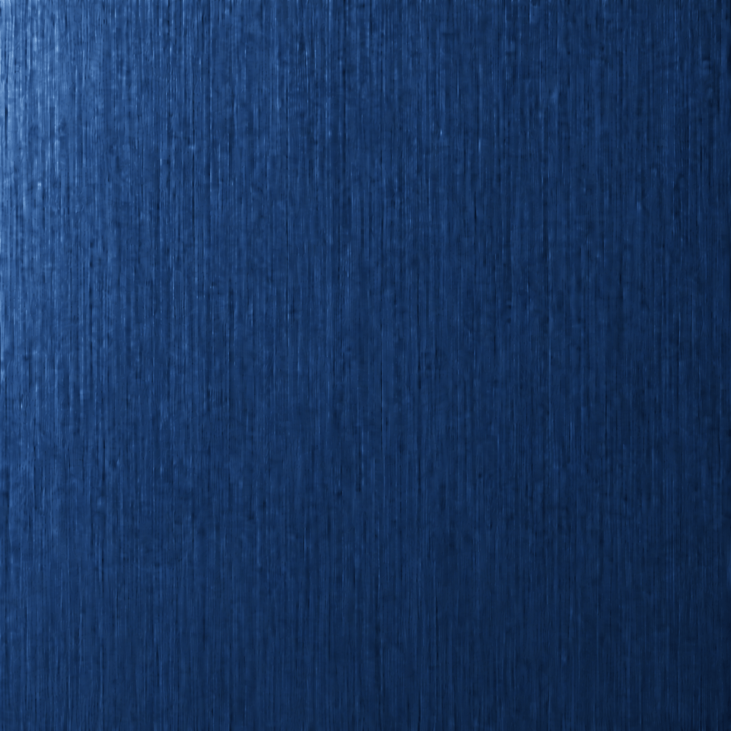 Sapphire blue brushed stainless steel color sample